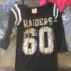Victoria’s Secret Pink Raiders shirt XS OBo